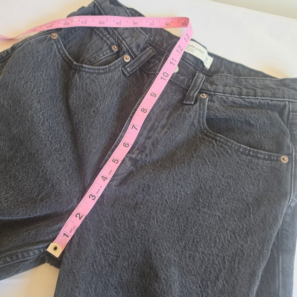 Abercrombie & Fitch The Loose High Rise Jeans Washed Black 26 2R - Picture 11 of 11